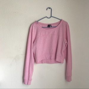 Pink cropped sweatshirt